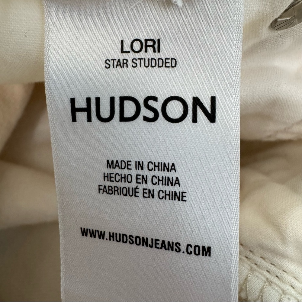 Hudson Lori Star Studded Off White 100% Cotton Denim Shorts. Women’s 26 - Picture 9 of 15